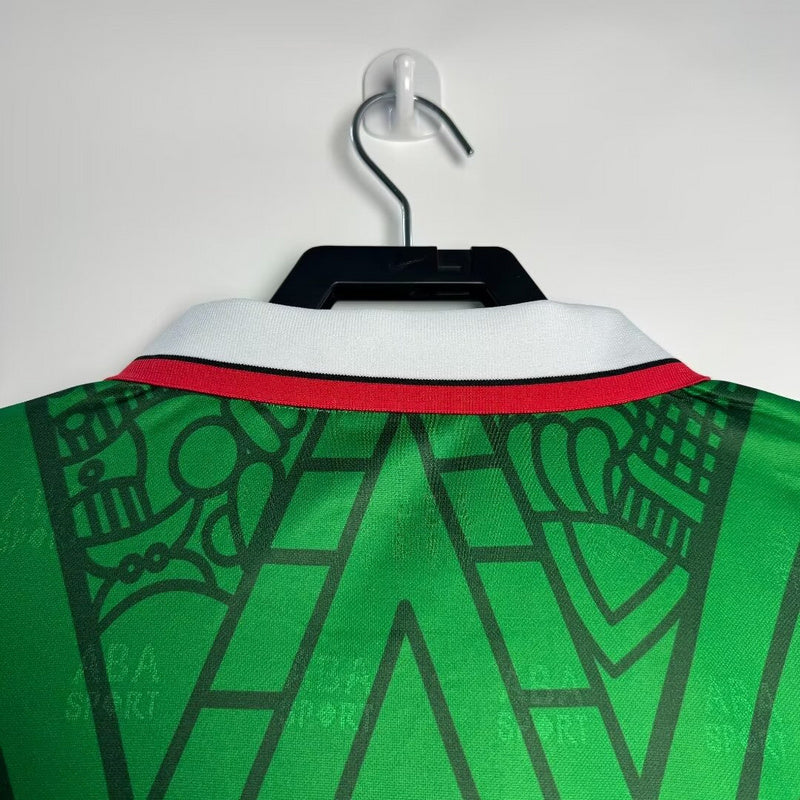 1998 Mexico Home Jacquard Cloth Home Jersey