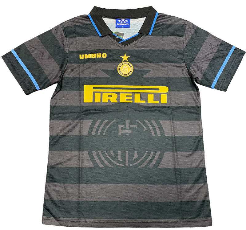 1997-98 Inter Milan Erke Black Gray Jersey